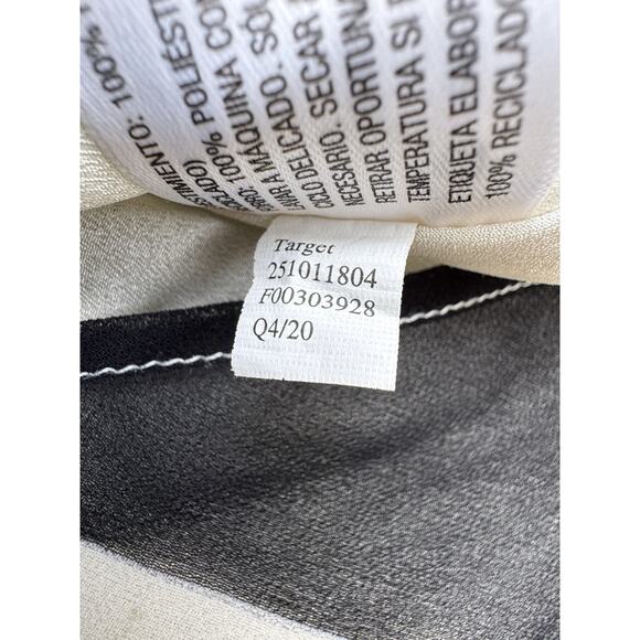 Christopher John Rogers Sleeveless Slip Dress Womens 10 Black White Chevron Y2K - Picture 12 of 16